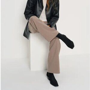 Reformation Western Roberta Ankle Boot, Black Suede, Size 7.5